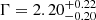 $ \Gamma=2.20_{-0.20}^{+0.22} $