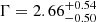 $ \Gamma=2.66_{-0.50}^{+0.54} $