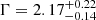 $ \Gamma=2.17_{-0.14}^{+0.22} $