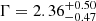 $ \Gamma=2.36_{-0.47}^{+0.50} $