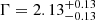 $ \Gamma=2.13_{-0.13}^{+0.13} $