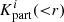 $ K^{i}_{\mathrm{part}}({ < }r) $