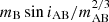 $ m_{\mathrm{B}}\sin i_{\mathrm{AB}}/ m_{\mathrm{AB}}^{2/3} $
