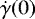 $\dot{\gamma}(0)$