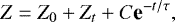 \begin{equation*} Z = Z_0 &#x002B; Z_t &#x002B; C \textbf{e}^{-t/\tau},\end{equation*}