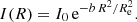 $$ \begin{aligned} I(R) = I_0\,{\text{e}}^{-b\,R^2/R_{\text{e}}^2}. \end{aligned} $$