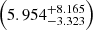 $ \left(5.954_{-3.323}^{+8.165}\right) $