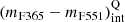$ (m_{\rm F365}-m_{\rm F551})_\mathrm{int}^\mathrm{Q} $