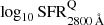 $ \log_{10}\mathrm{SFR}_{2800\,\AA}^{\mathrm{Q}} $