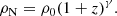 $$ \begin{aligned} \rho _\mathrm{N} =\rho _0(1+z)^\gamma . \end{aligned} $$