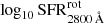 $ \log_{10}\mathrm{SFR}_{2800\,\AA}^{\mathrm{rot}} $