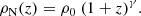 $$ \begin{aligned} \rho _\mathrm{N} (z) = \rho _0\ (1+z)^\gamma . \end{aligned} $$