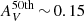 $ A_{V}^{\mathrm{50th}}\,{\sim}\,0.15 $