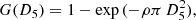 $$ \begin{aligned} G(D_{5}) = 1-\exp \,(-\rho \pi \, D_{5}^2), \end{aligned} $$