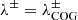$ \lambda^{\pm}=\lambda_{\mathrm{COG}}^{\pm} $