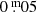 $ 0{{\overset{\text{ m}}{.}}}05 $