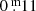 $ 0{{\overset{\text{ m}}{.}}}11 $