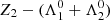 $ Z_2-(\Lambda^0_1+\Lambda^0_2) $