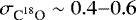 $\sigma_{{{{{\textrm{C}^{18}\textrm{O}}}}}} \sim 0.4{-}0.6$
