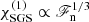 $ \chi_{\mathrm{SGS}}^{(1)} \propto \mathscr{F}_{\mathrm{n}}^{1/3} $