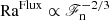 $ \mathrm{Ra}^{\mathrm{Flux}}\propto\mathscr{F}_{\mathrm{n}}^{-2/3} $