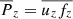 $ \overline{P}_z=\overline{u_z f_z} $