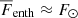 $ \overline{F}_{\mathrm{enth}} \approx F_\odot $