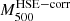 $ M_{500}^{\mathrm{HSE-corr}} $