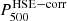 $ P_{500}^{\mathrm{HSE-corr}} $