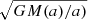 $ \sqrt{G M(a)/a)} $