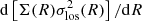 $ {\rm{d}}\left[ {\Sigma (R)\sigma _{{\rm{los}}}^2(R)} \right]/{\rm{d}}R $