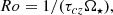 $$ \begin{aligned} Ro = 1/(\tau _{cz}\Omega _\star ), \end{aligned} $$