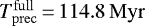 $T^{\mathrm{full}}_{\mathrm{prec}}\,{=}\,114.8\,\mathrm{Myr}$