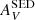 $ A_V^{{\rm{SED}}} $
