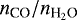 $n_{\textrm{CO}}/n_{\textrm{H}_2\textrm{O}}$