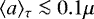 $\langle a \rangle_{\tau} \la 0.1 \mu$