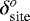 $\delta_{\textrm{site}}^o$