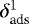 $\delta_{\textrm{ads}}^1$