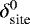 $\delta_{\textrm{site}}^0$
