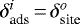 $\delta_{\textrm{ads}}^i\,{=}\,\delta_{\textrm{site}}^o$