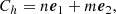 $$ \begin{aligned} C_h = n \boldsymbol{e}_1 + m \boldsymbol{e}_2, \end{aligned} $$