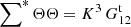 $ \sum\nolimits^\ast\Theta\Theta = K^3\,G^{\mathrm{t}}_{12} $