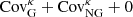 $ \mathrm{Cov_{\mathrm{G}}^{\kappa}}+ \mathrm{Cov_{\mathrm{NG}}^{\kappa}} + 0 $