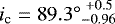 $i_{\textrm{c}}=89.3^{\circ}\hspace{-0.1cm}\stackrel{&#x002B;0.5}{_{-0.96}}$