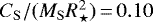 $C_{\mathrm{S}}/(M_{\mathrm{S}}R_{\star}^2) \,{=}\,0.10$