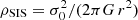 $ \rho_{\rm SIS}=\sigma_0^2/(2\pi G\, r^2) $