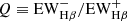 $ Q \equiv {\rm{EW}}_{{\rm{H}}\beta }^ - /{\rm{EW}}_{{\rm{H}}\beta }^ + $