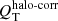 $ Q_{\mathrm{T}}^{\text{halo-corr}} $