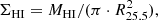 $$ \begin{aligned} \Sigma _{\rm HI}=M_{\rm HI}/(\pi \cdot R_{25.5}^2), \end{aligned} $$
