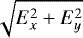 $\sqrt{E_{x}^{2}&#x002B;E_{y}^{2}}$